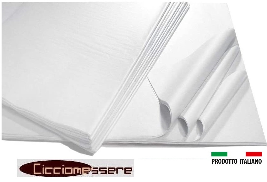 Carta Modello Sartoria Velina da 30 Grammi Formato 100x150cm Colore Bianco  Confezione da 25/Fogli - CICCIOMESSERESHOP