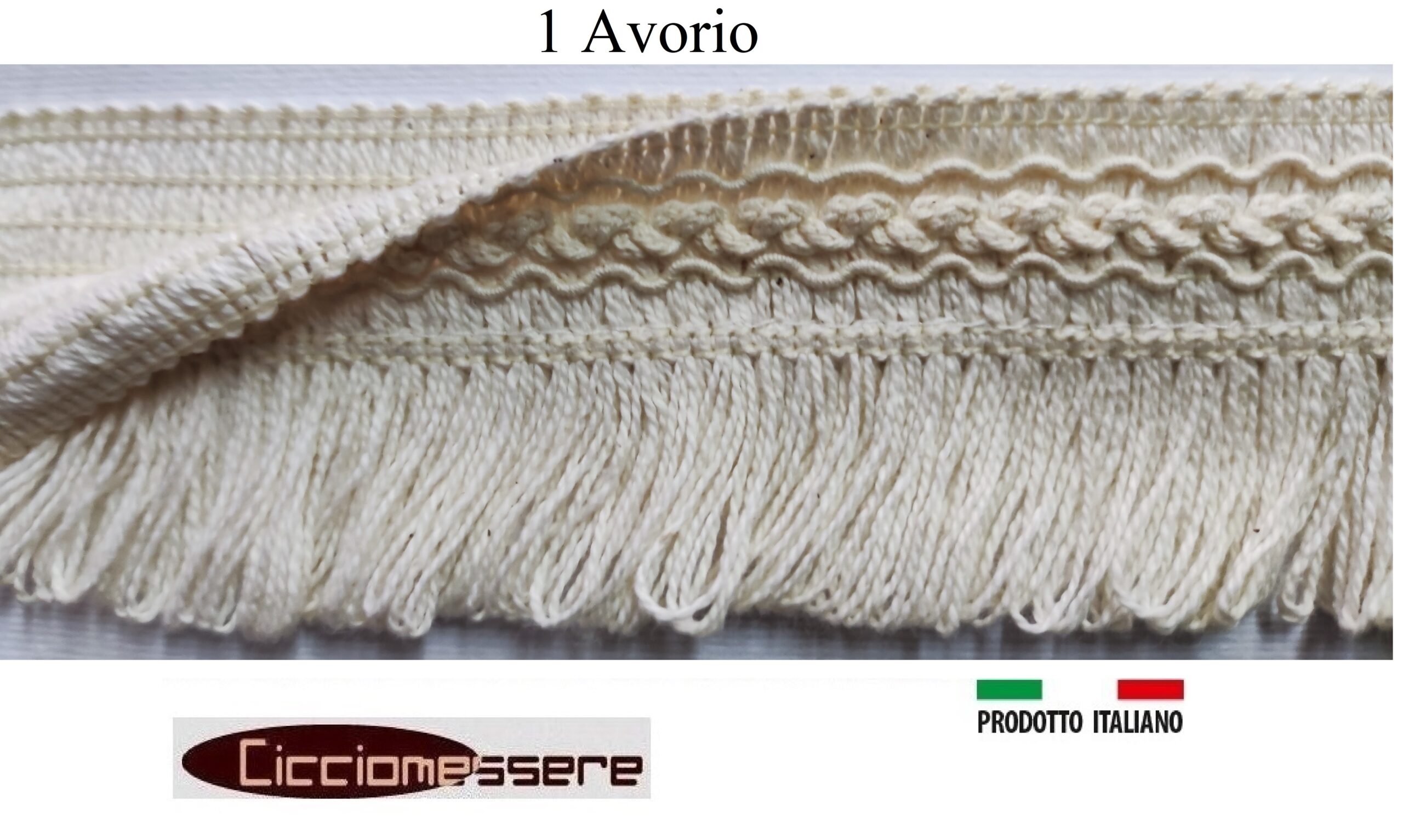 Passamaneria bordo decorativo in lana multicolor 3,5cm
